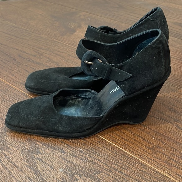 Stephane Kelian Paris Women Stephane Kelian Women’s Black Suede Wedges Size 6
